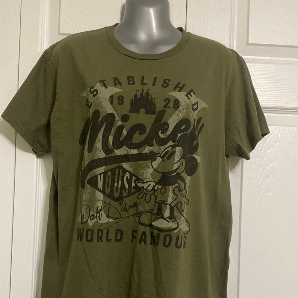 Disney Olive Green Mickey Mouse Tee